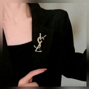 YSL Style Gold Brooch